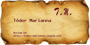 Tódor Marianna névjegykártya