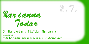 marianna todor business card